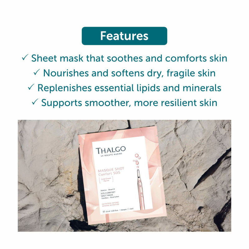 Thalgo Sos Comfort Shot Mask - Nourishing Marine Cold Cream Sheet Mask