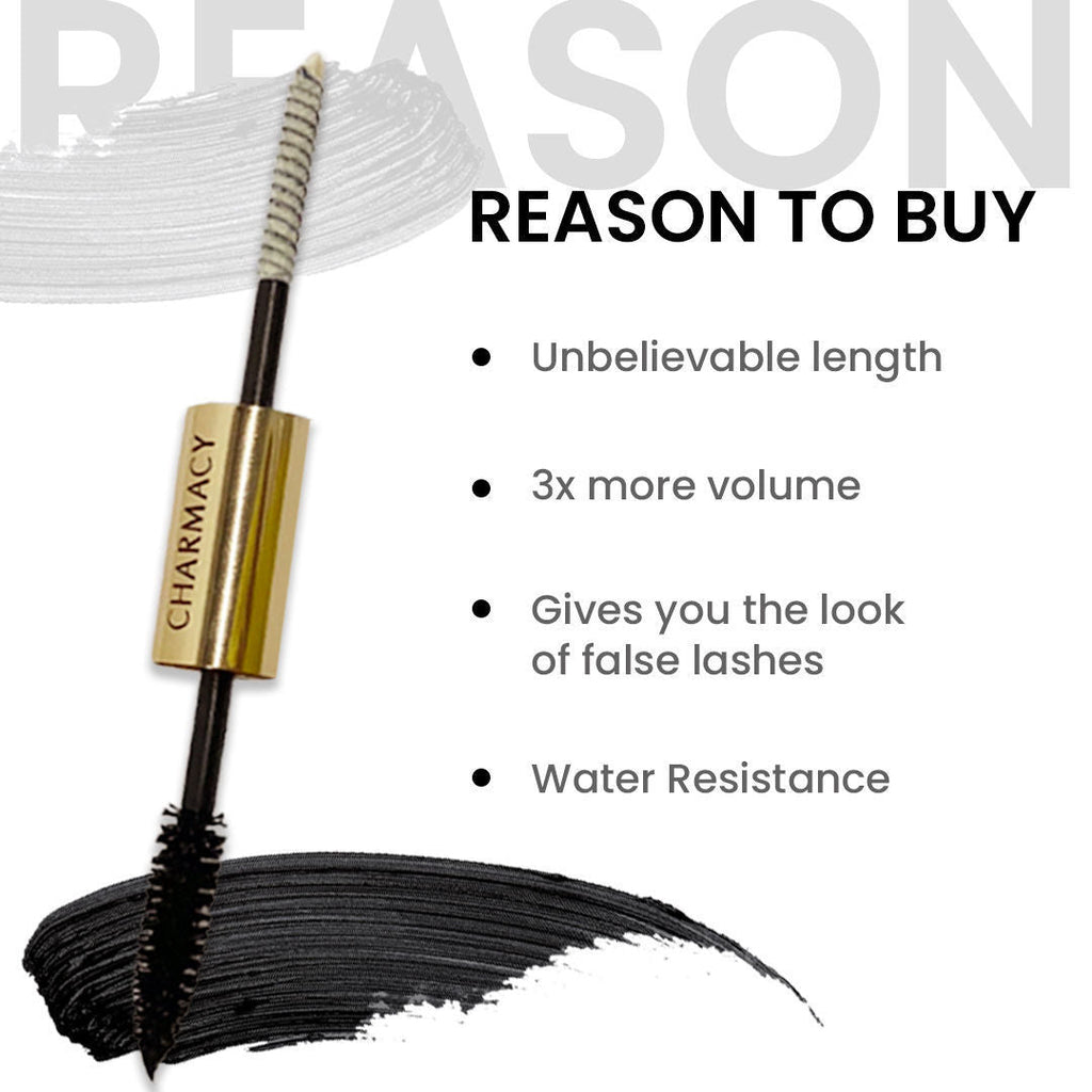 Charmacy Milano True And False Mascara - Dual- Sided, Lash Enhancing Primer + Mascara
