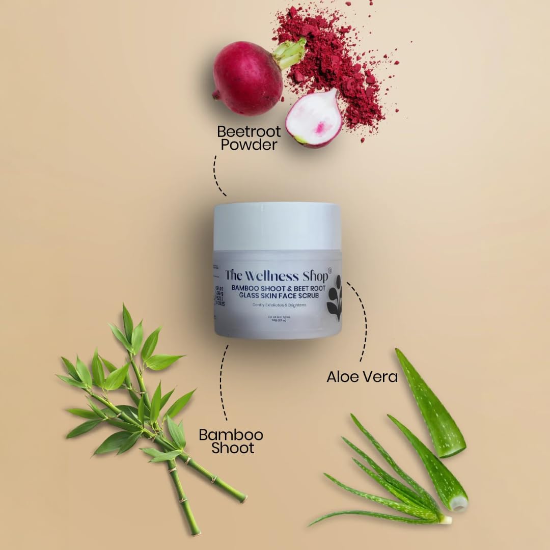 The Wellness Shop Bamboo Shoot & Beet Root Face Scrub