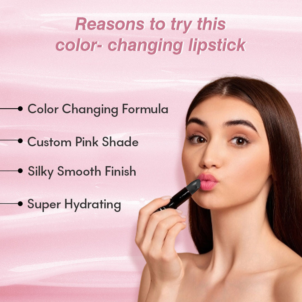 Glamveda Color Changing PH Lipstick - Chameleon Pink
