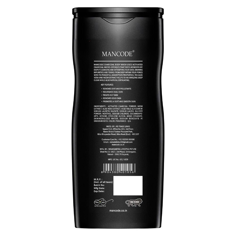 ManCode Activated Charcoal Body Wash For Men