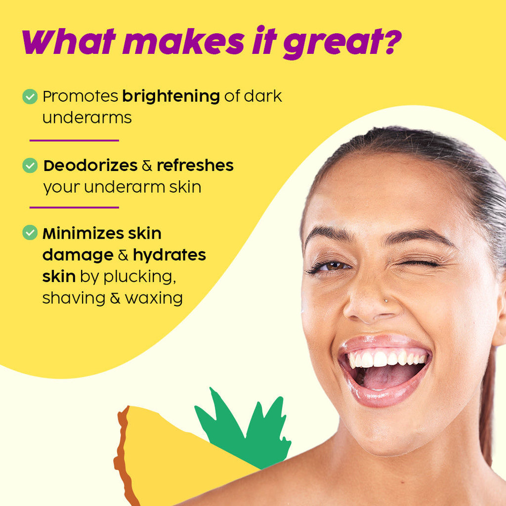 PLIX Pineapple Underarm Depigmentation Spray, For Lightening, Hyperpigmentation, Odour protection