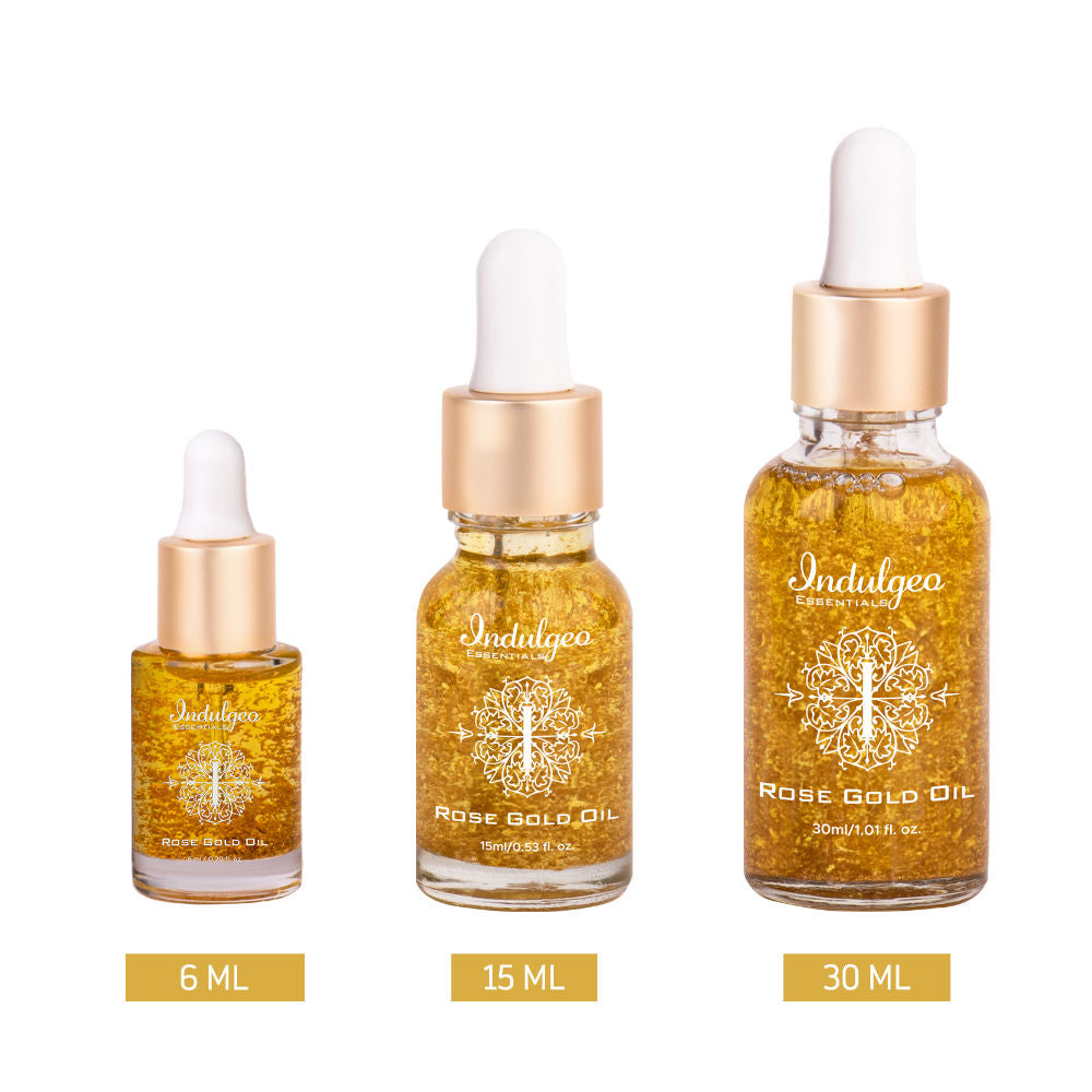 Indulgeo Essentials 24k Rose Gold Face Primer Oil Lightweight Hydration & Radiant Finish