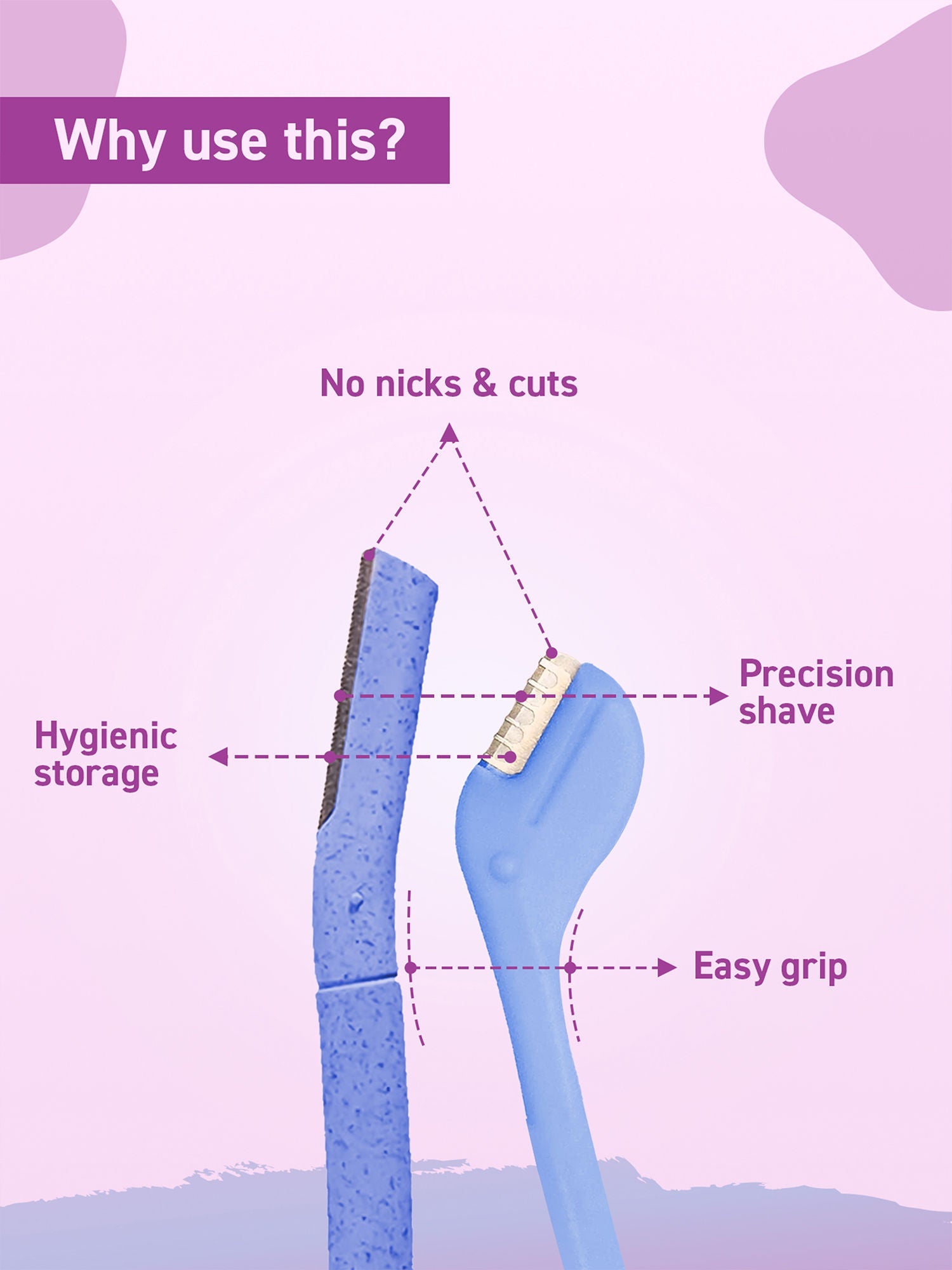 Sirona Reusable Facial Hair Removal Razor For Instant & Painfree, Salon-Smooth & Glowing Skin
