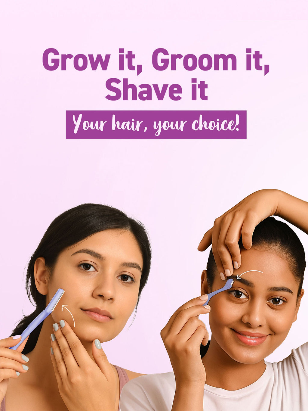 Sirona Reusable Facial Hair Removal Razor For Instant & Painfree, Salon-Smooth & Glowing Skin