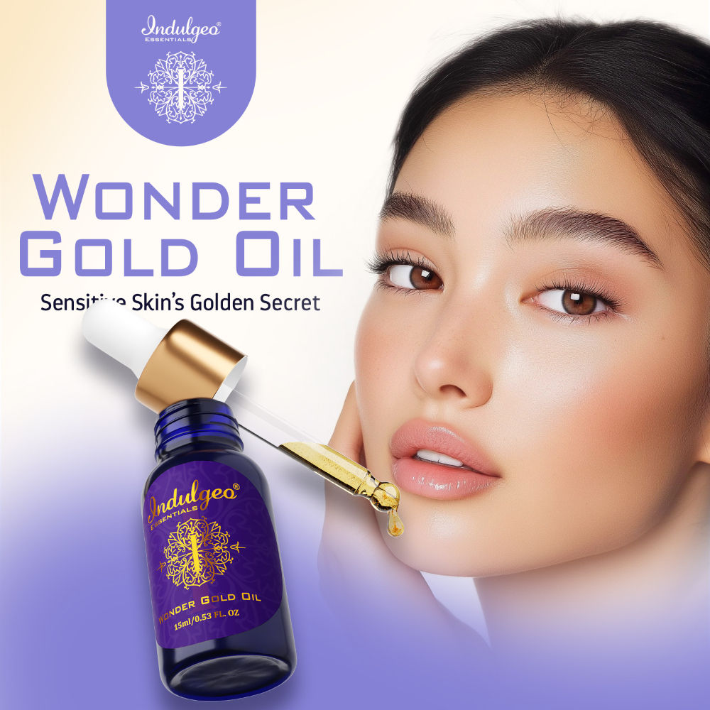 Indulgeo Essentials Wonder Gold Oil 24K Gold Infused Makeup Face Primer (For Dry Sensitive Skin)