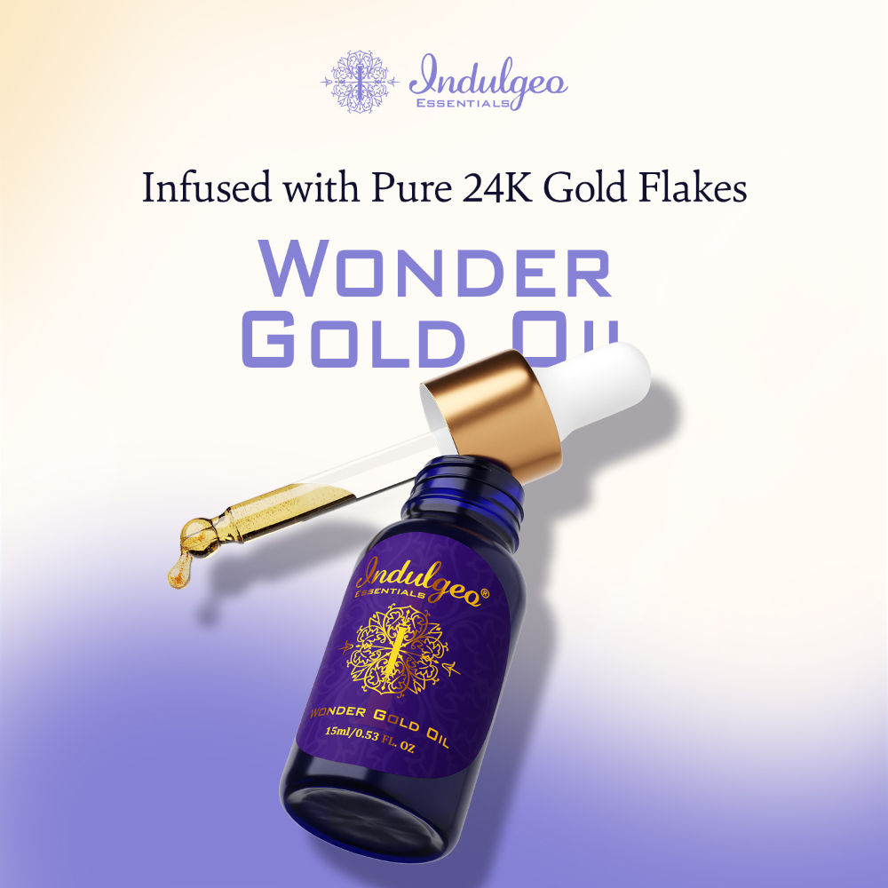Indulgeo Essentials Wonder Gold Oil 24K Gold Infused Makeup Face Primer (For Dry Sensitive Skin)