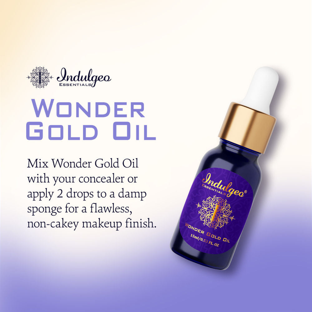 Indulgeo Essentials Wonder Gold Oil 24K Gold Infused Makeup Face Primer (For Dry Sensitive Skin)