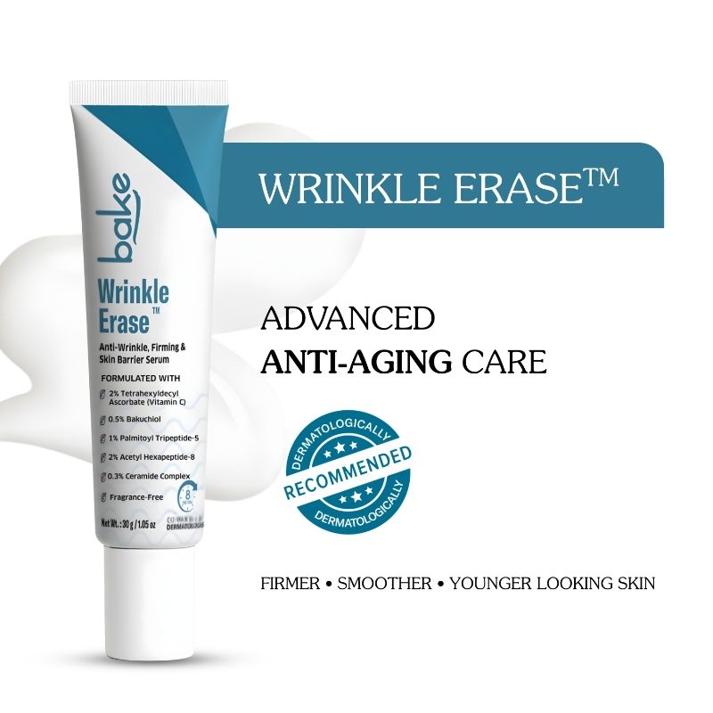 BAKE Wrinkle Erase Anti-Wrinkle, Firming & Skin Barrier Serum Cream For Fine Lines, Aging Skin