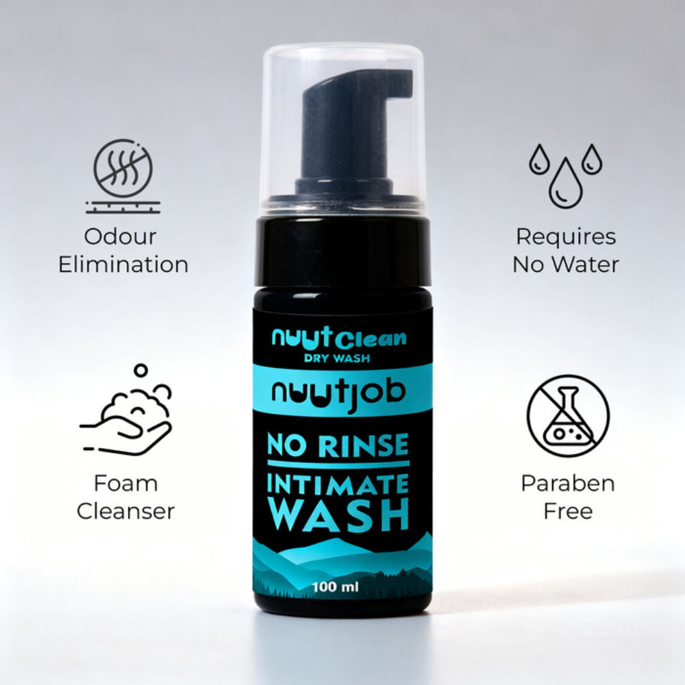 Nuutjob Nuutclean Dry Wash No Water Needed Anti-Itch, pH Balanced For Men
