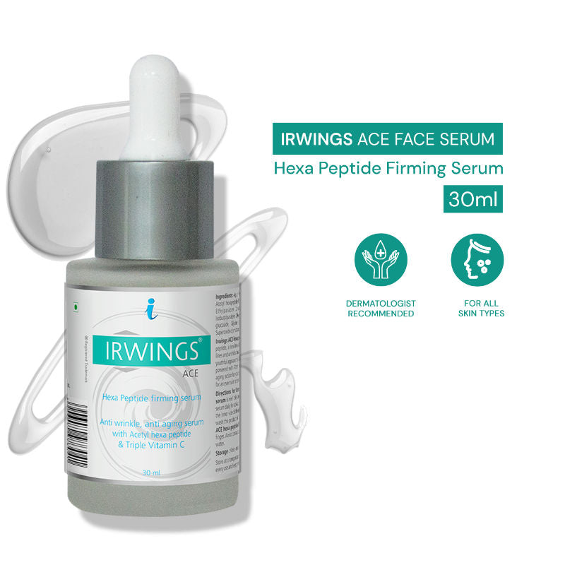 IRWINGS Ace Face Serum Anti Wrinkle, Anti Aging Serm with Peptides & Tripple Vitamin C