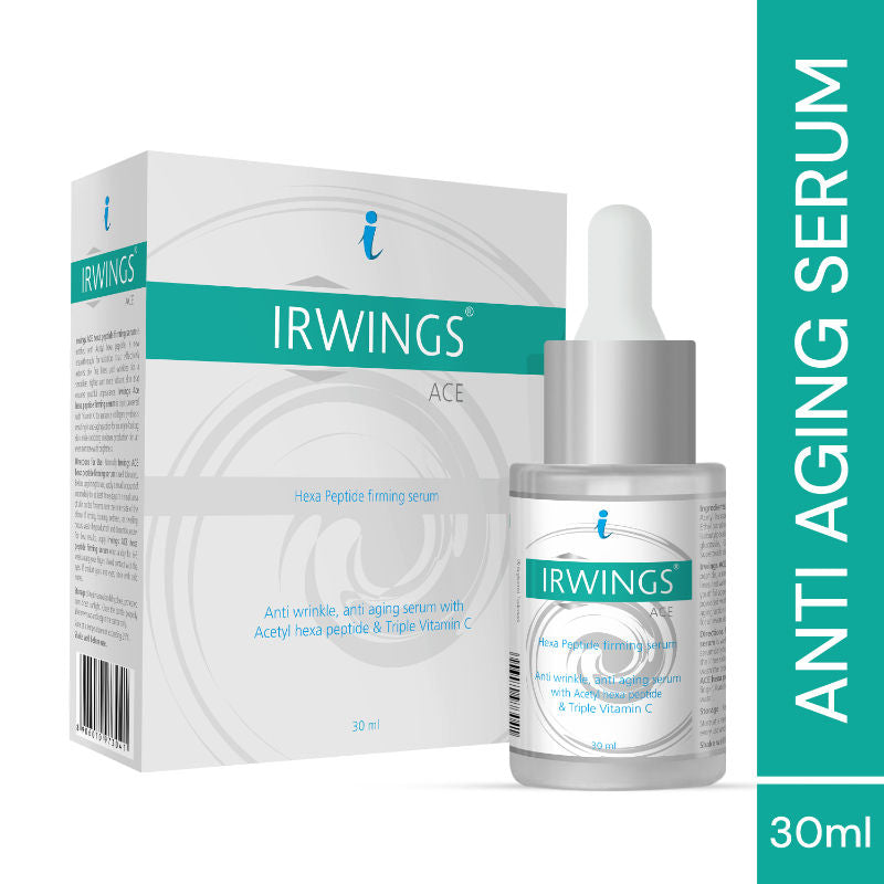 IRWINGS Ace Face Serum Anti Wrinkle, Anti Aging Serm with Peptides & Tripple Vitamin C