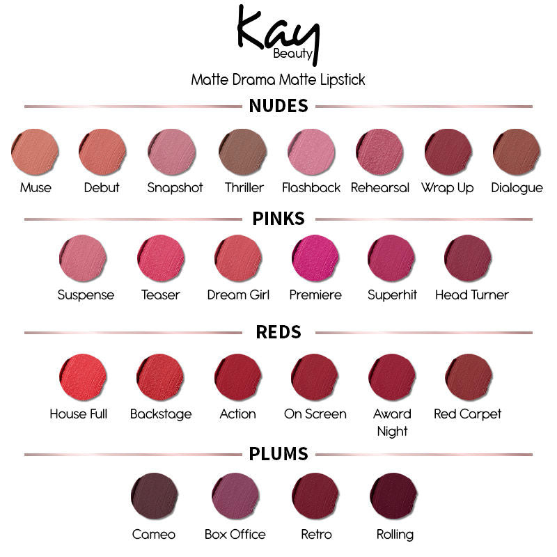 Kay Beauty Matte Drama Long Stay Lipstick