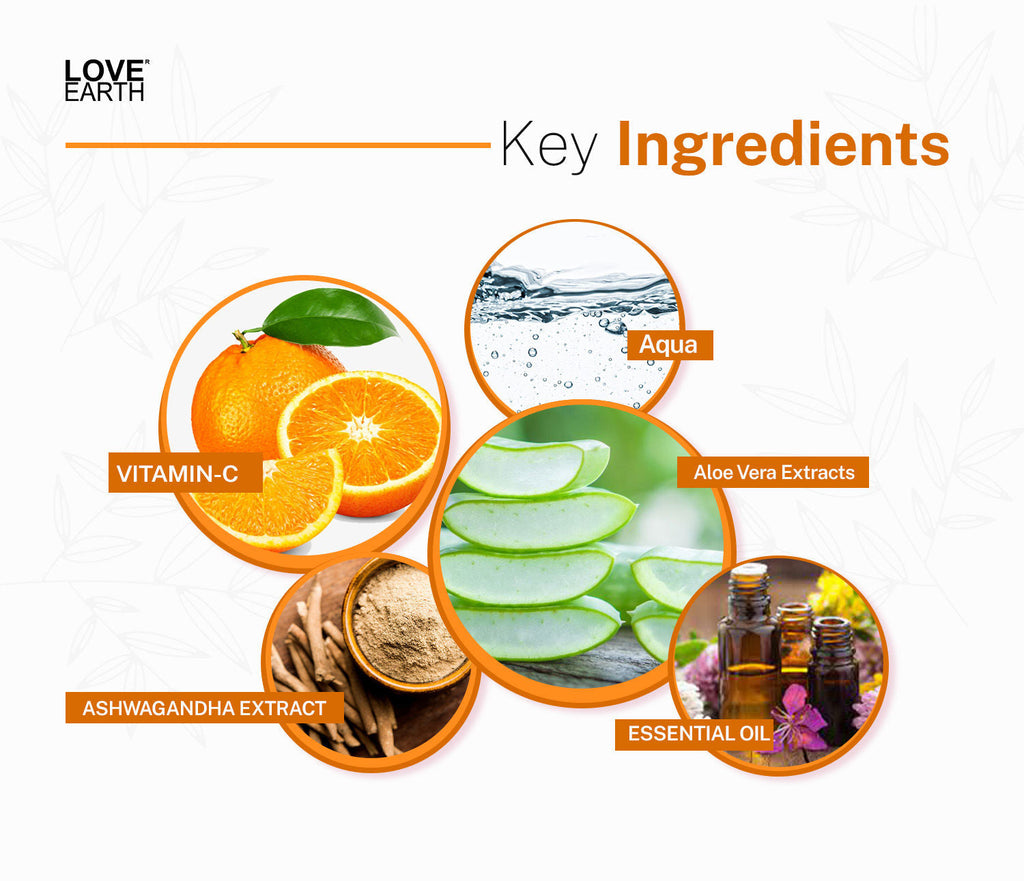Love Earth Vitamin C Face Wash with Vitamin C Ashwgandha for Skin Hydration & Skin Radiance