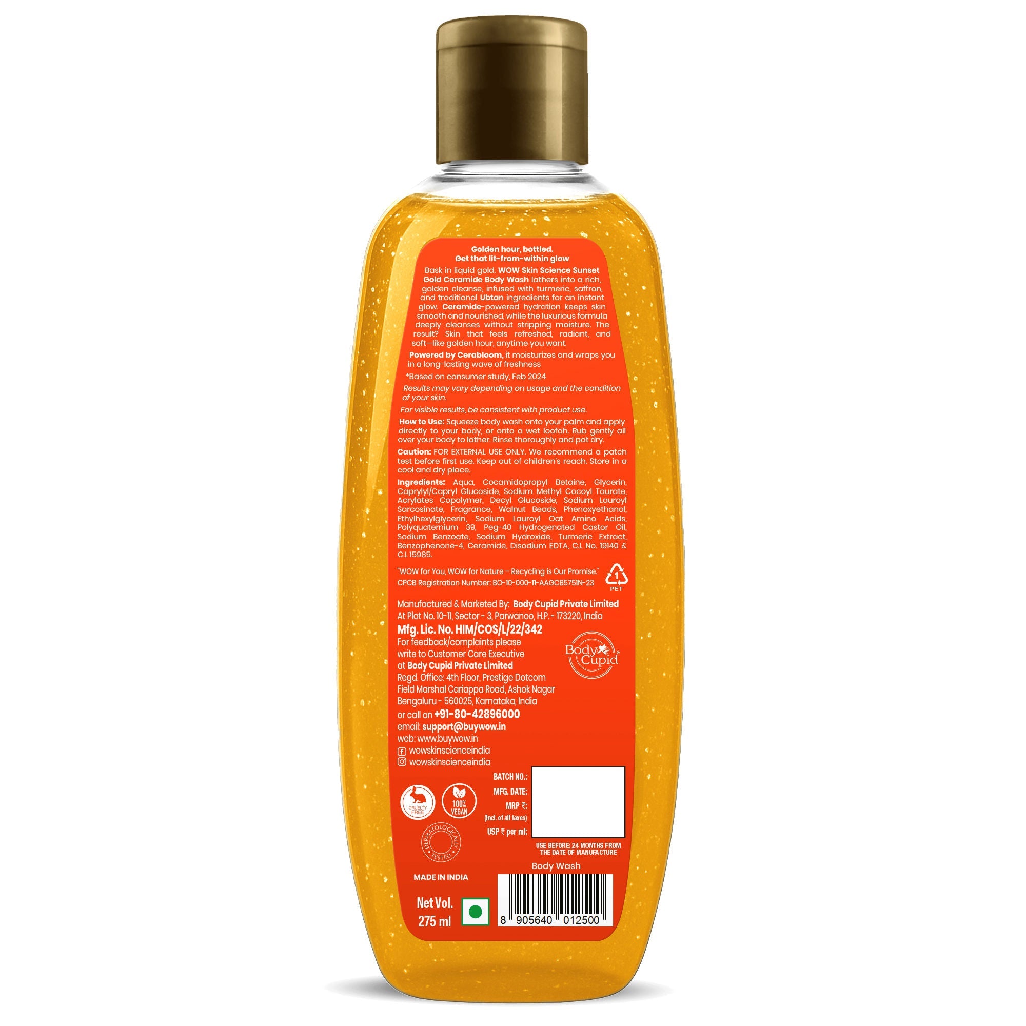 WOW Skin Science Sunset Gold Body Wash