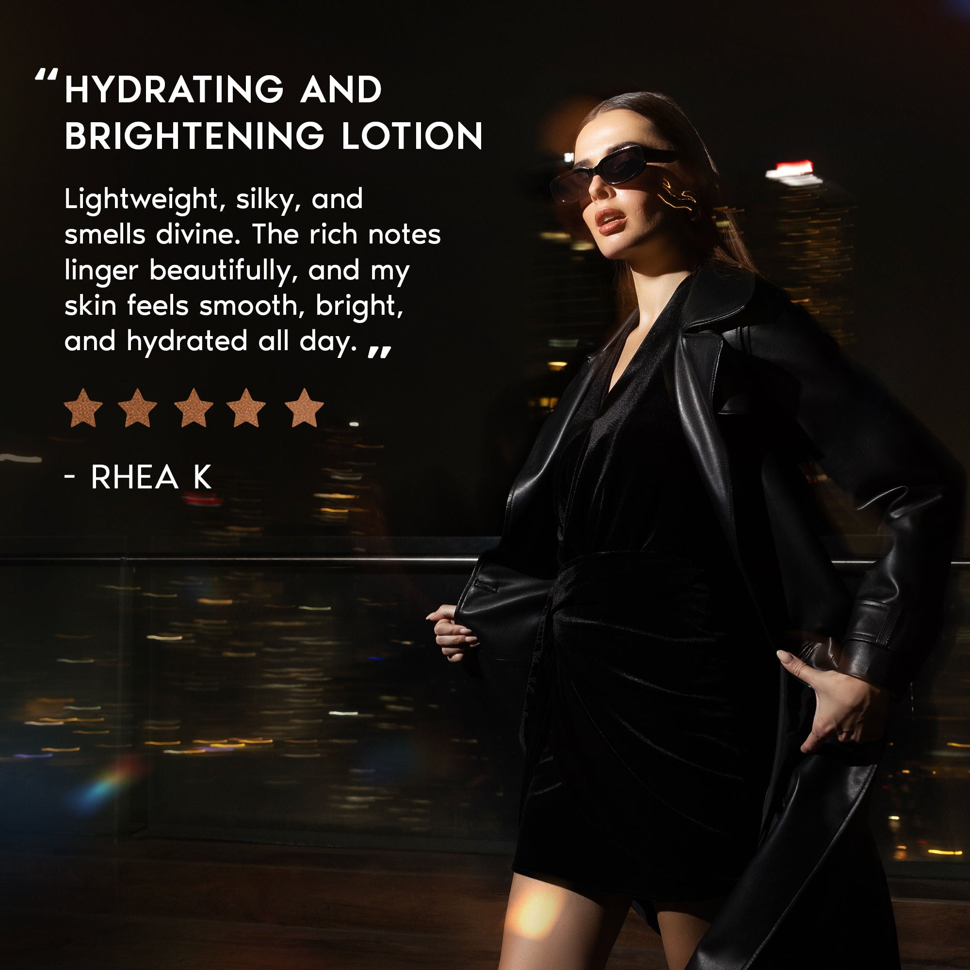 Wanderlust Midnight in New York Moisturising Brightening Body Lotion Niacinamide Vit E Orchid