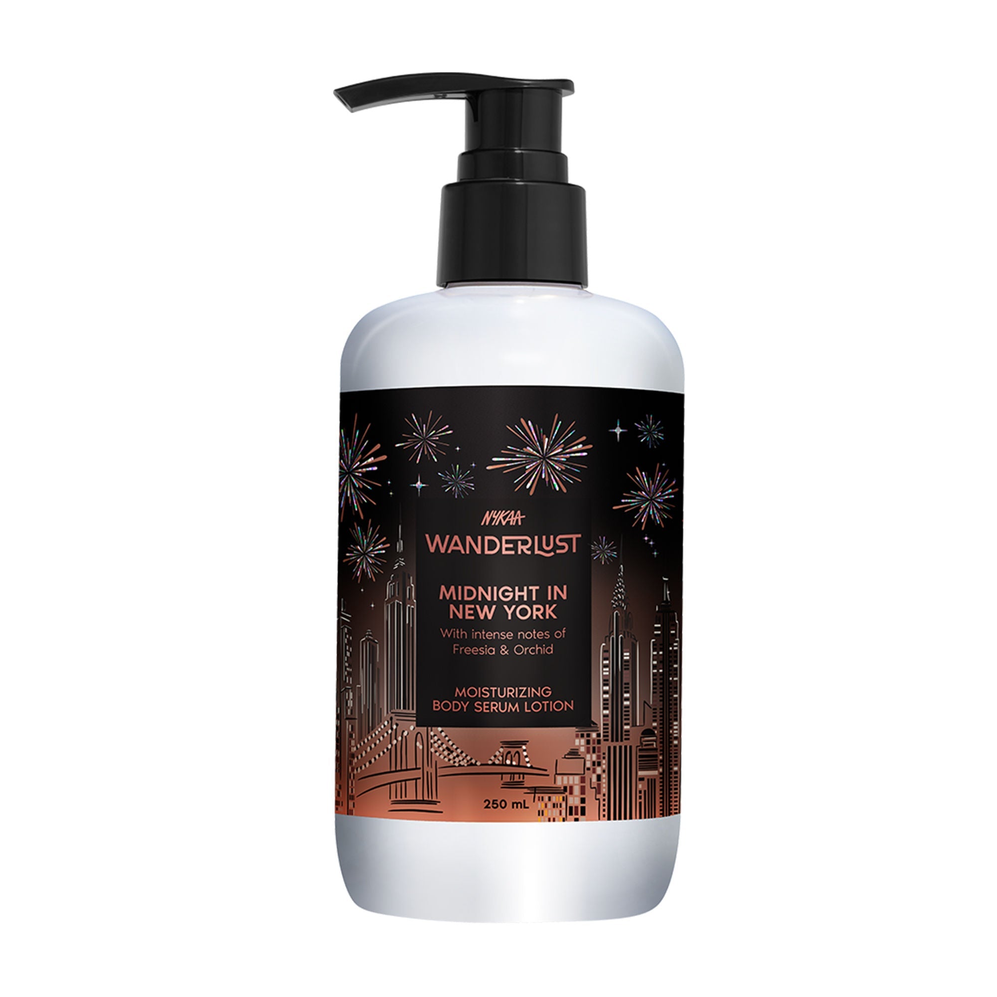 Wanderlust Midnight in New York Moisturising Brightening Body Lotion Niacinamide Vit E Orchid