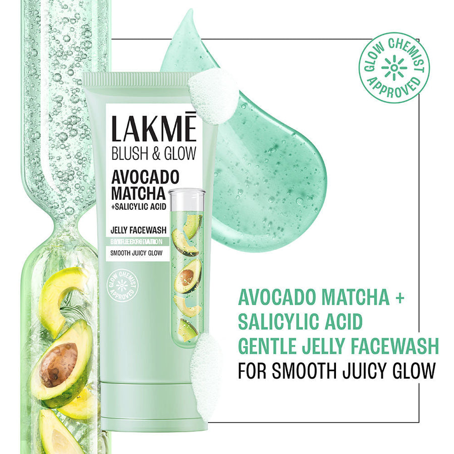 Lakme Blush & Glow Avocado Matcha + Salicylic Acid Jelly Face Wash