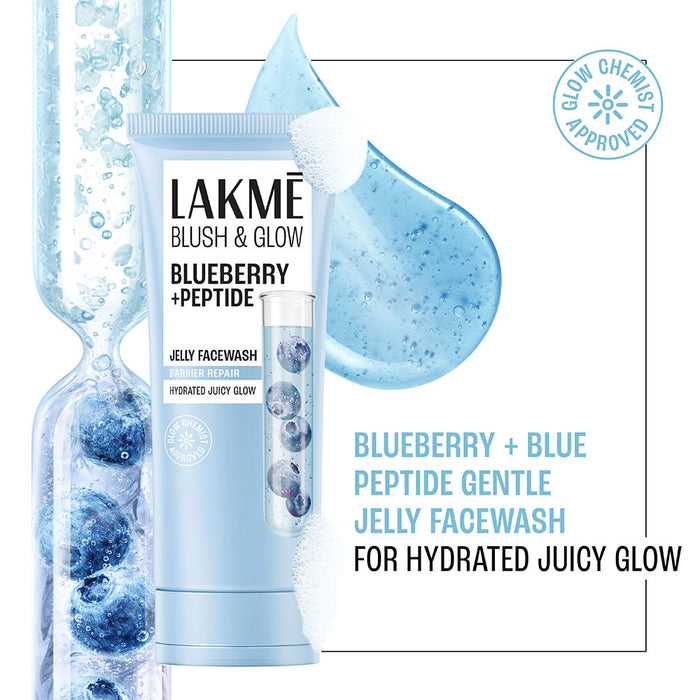 Lakme Blush & Glow Blueberry + Peptide Jelly Face Wash