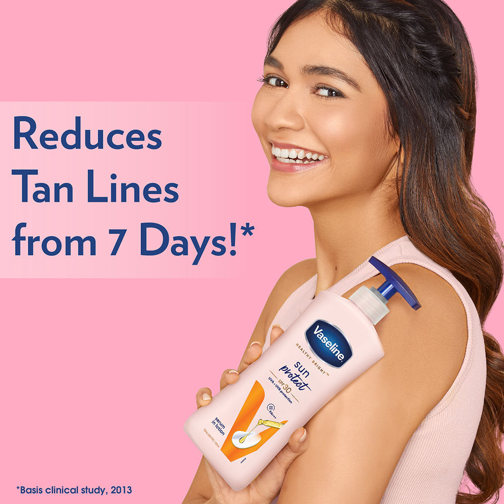 Vaseline Sun Protect SPF 30 Body Lotion, Reduces Tan Lines in 7 Days, UVA + UVB PA+++