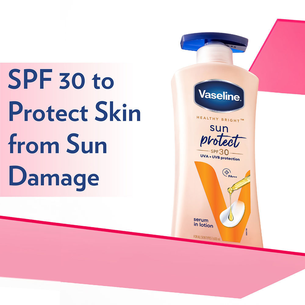 Vaseline Sun Protect SPF 30 Body Lotion, Reduces Tan Lines in 7 Days, UVA + UVB PA+++