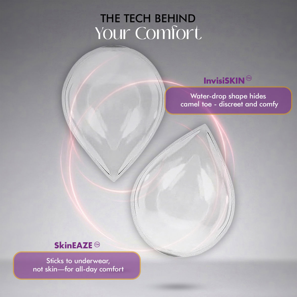 PINQ POLKA Camel Toe Concealer Transparent Reusable Invisible for Yoga & Activewear