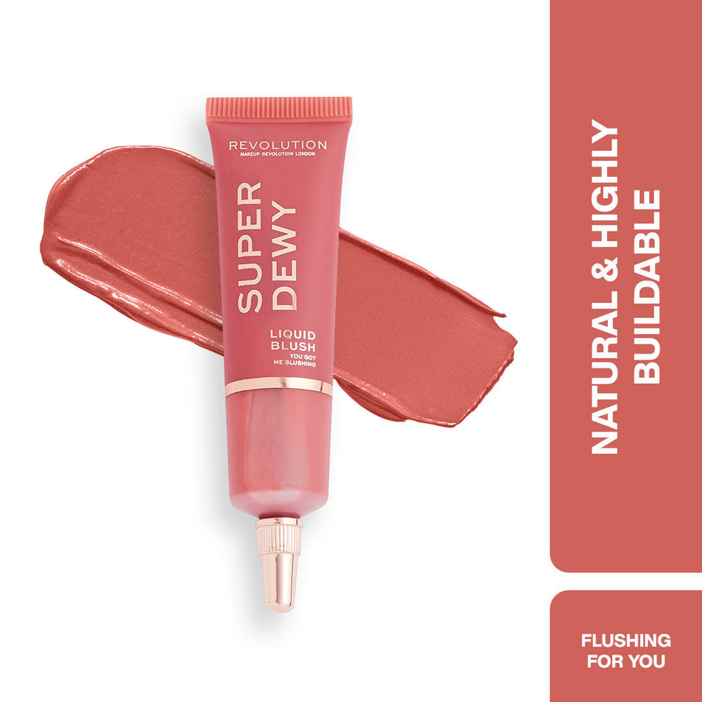 Makeup Revolution Superdewy Liquid Blusher - Ultra Pigmented-Dewy & Radiant Formula You Had Me At First Blush