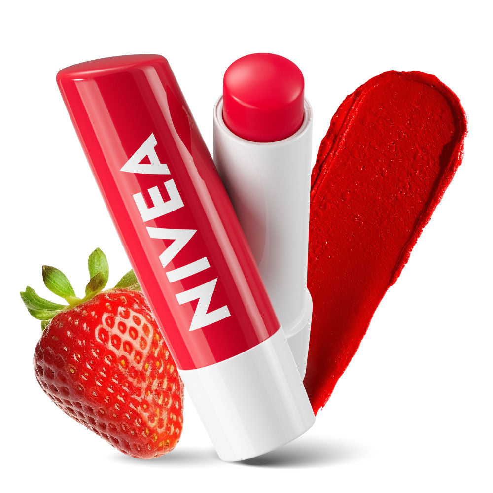 NIVEA Tinted Lip Balm With Natural Oils & 24H Melt-In Moisture Cherry Shine