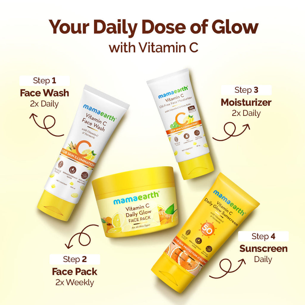 Mamaearth Vitamin C Daily Glow Face Pack for Refreshing, Rejuvenating & Brightening Skin