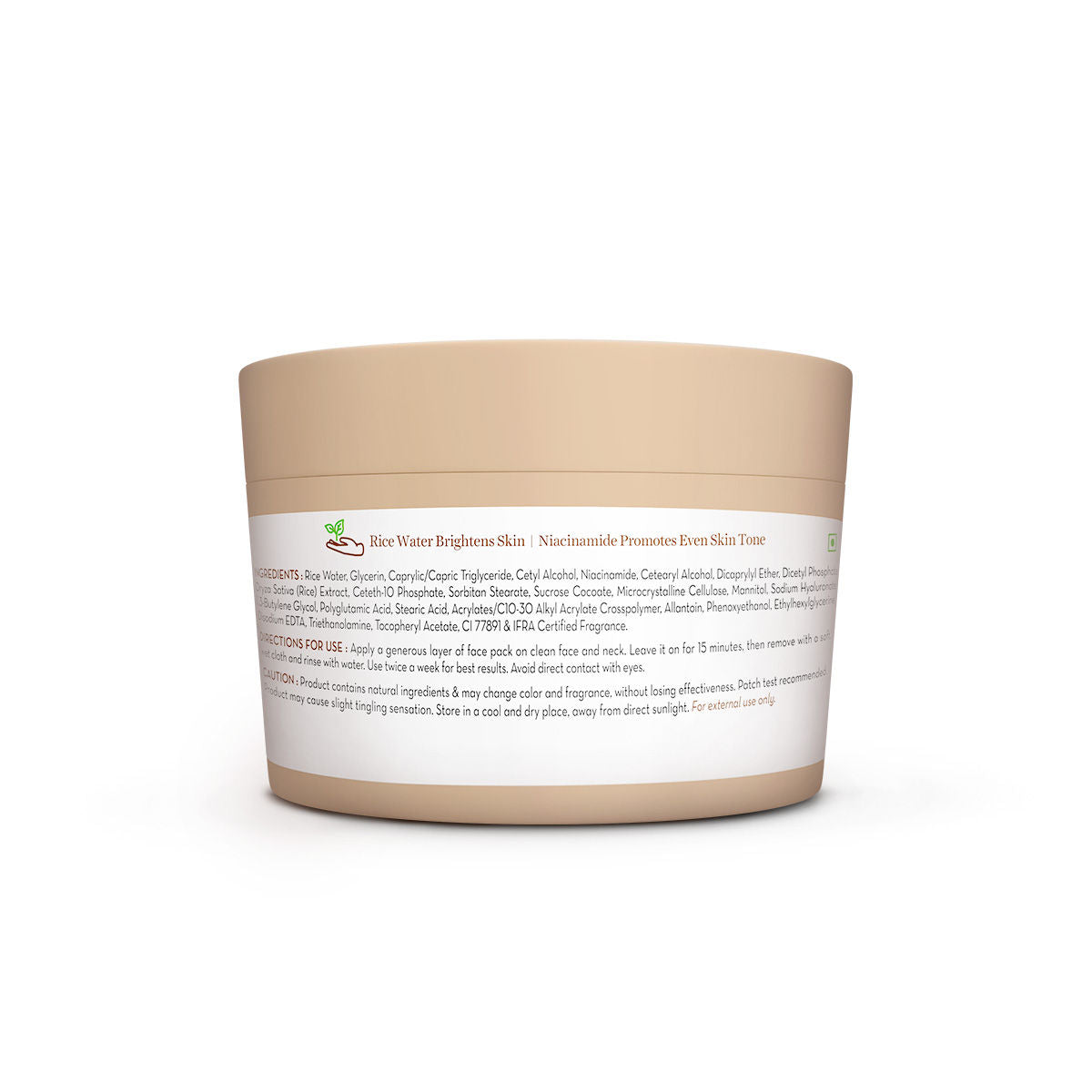 Mamaearth Rice Dewy Bright Face Pack Glass Skin Glow with Rice Water & Niacinamide
