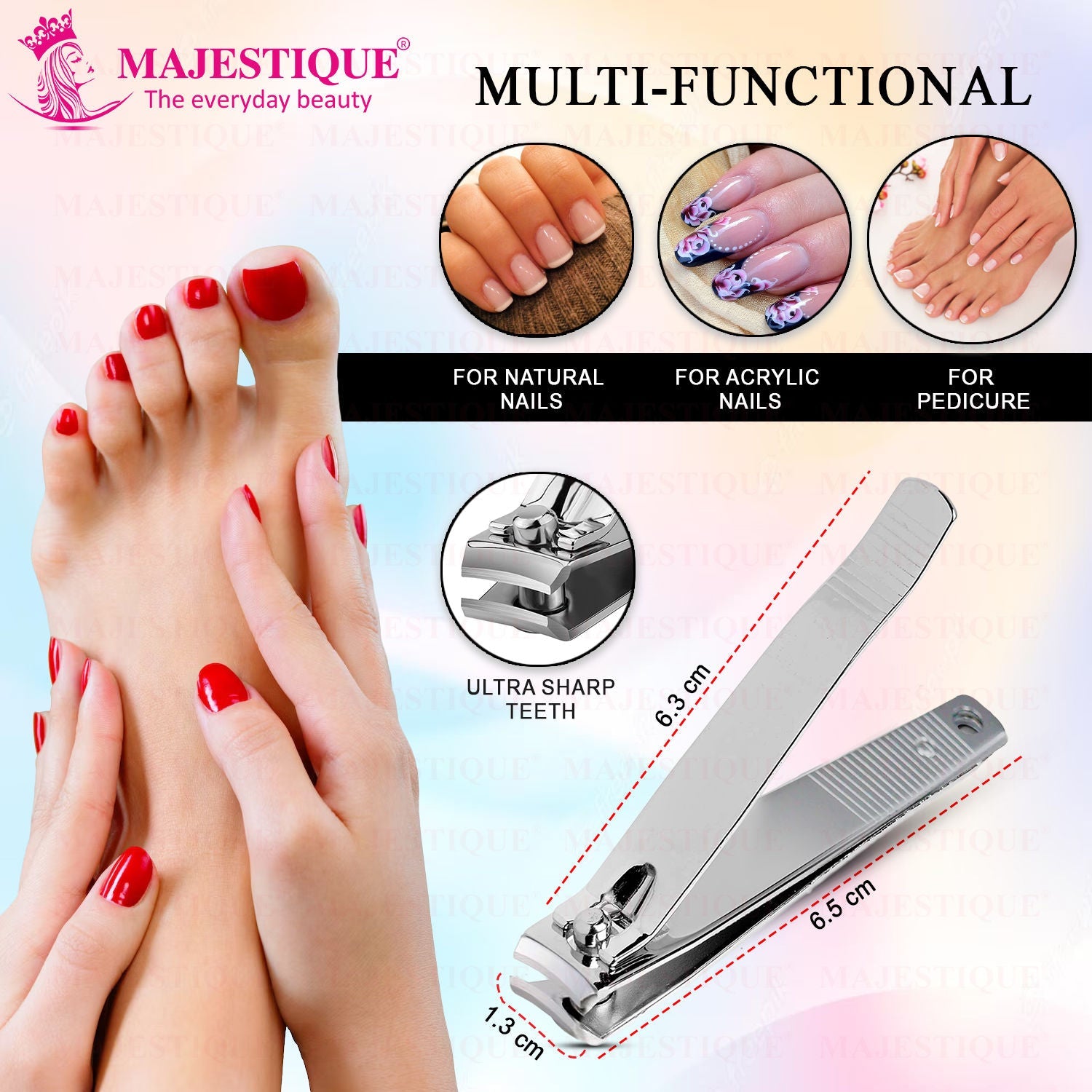 Majestique Premium Large Nail Cutter, Big Nail Cutter For Thick Nails, Toes Nail & Fingernails