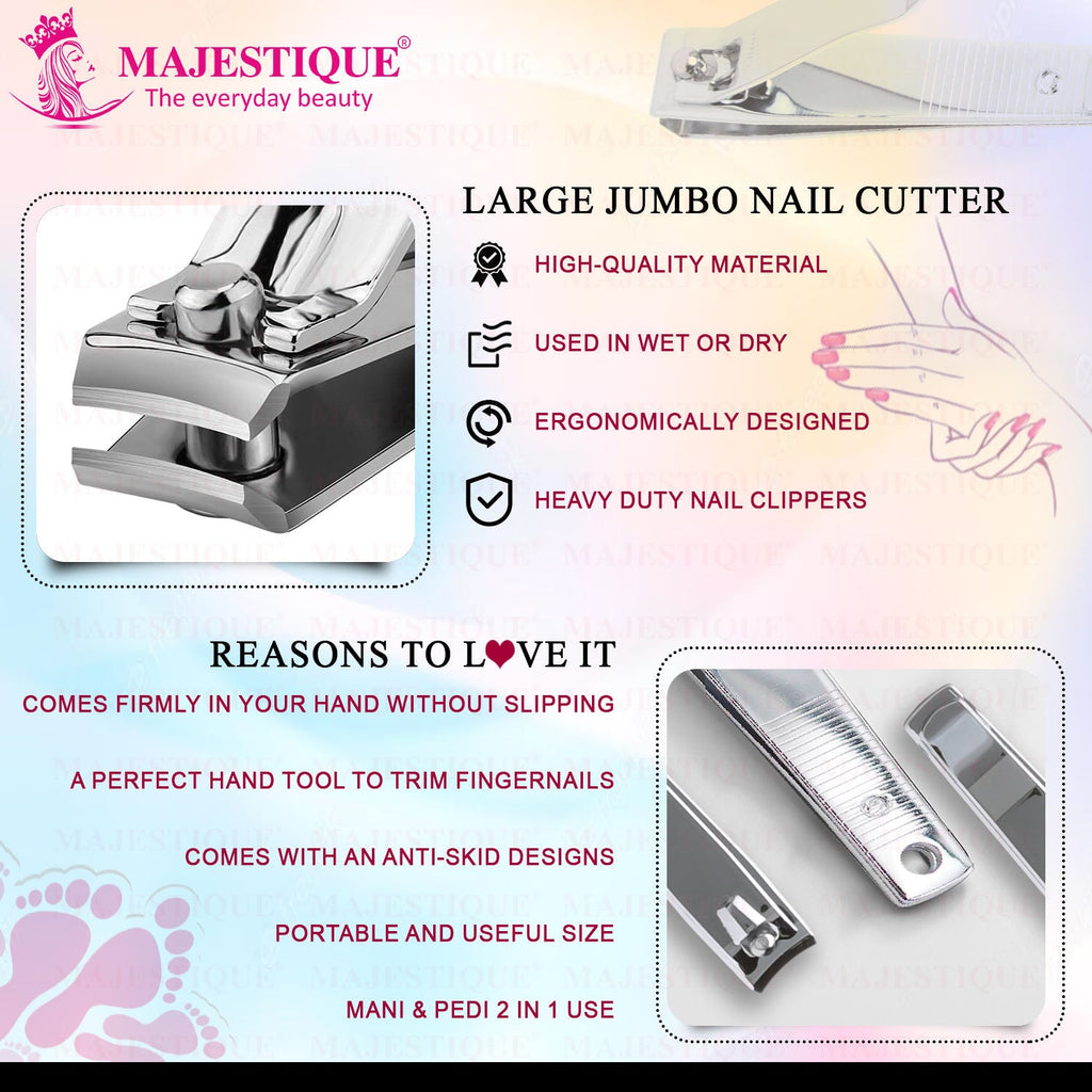 Majestique Premium Large Nail Cutter, Big Nail Cutter For Thick Nails, Toes Nail & Fingernails