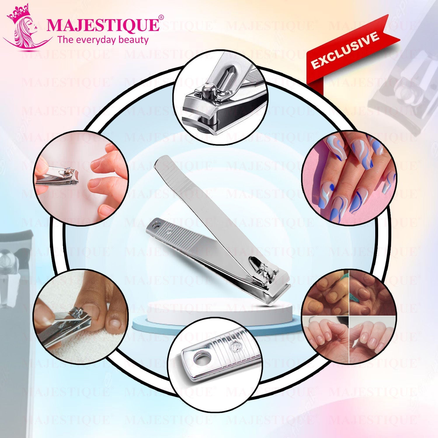 Majestique Premium Large Nail Cutter, Big Nail Cutter For Thick Nails, Toes Nail & Fingernails