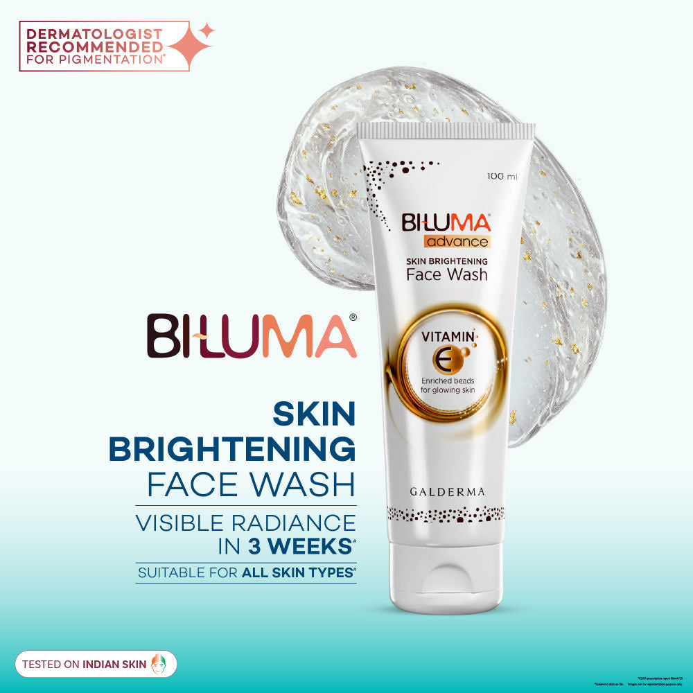 Biluma Face Wash, Vitamin E, Brightens, Protects Against Pimples & Blemishes