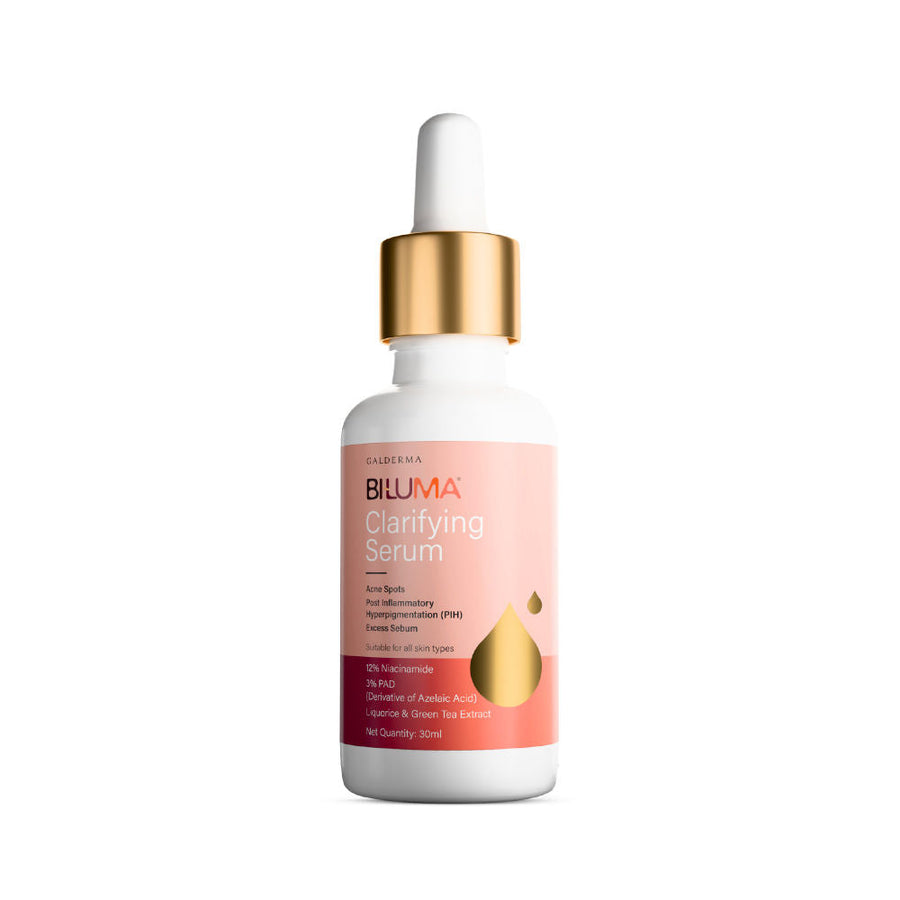 Biluma Clarifying Serum with Niacinamide, for Oily Skin, Fades Acne Spots & Reduces Sebum