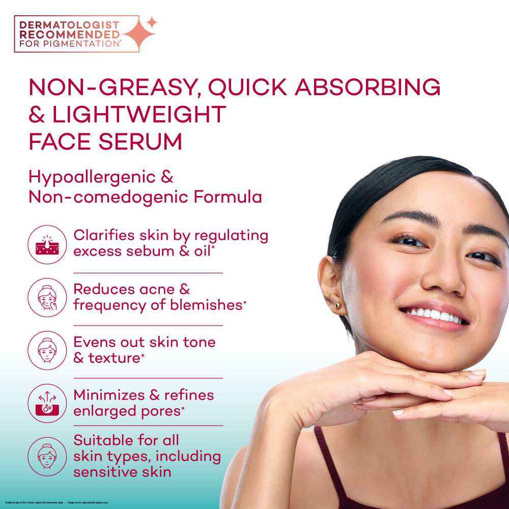 Biluma Clarifying Serum with Niacinamide, for Oily Skin, Fades Acne Spots & Reduces Sebum