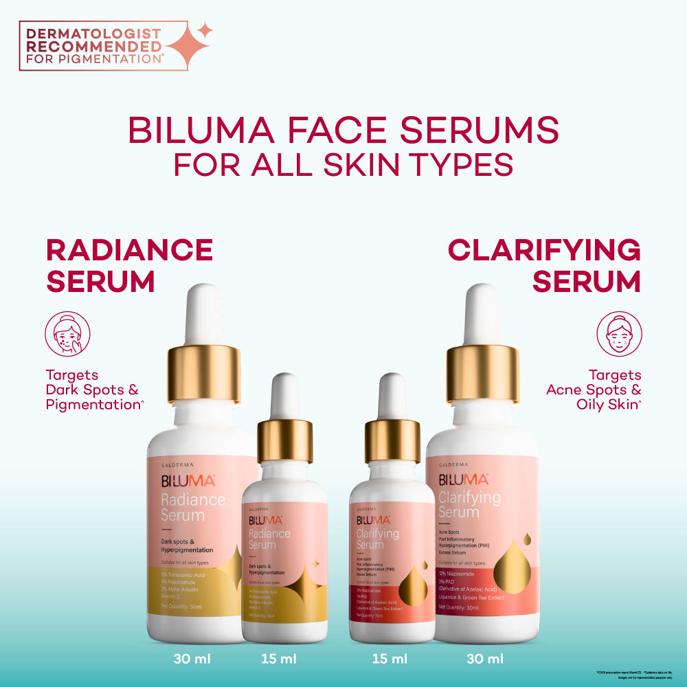 Biluma Clarifying Serum with Niacinamide, for Oily Skin, Fades Acne Spots & Reduces Sebum