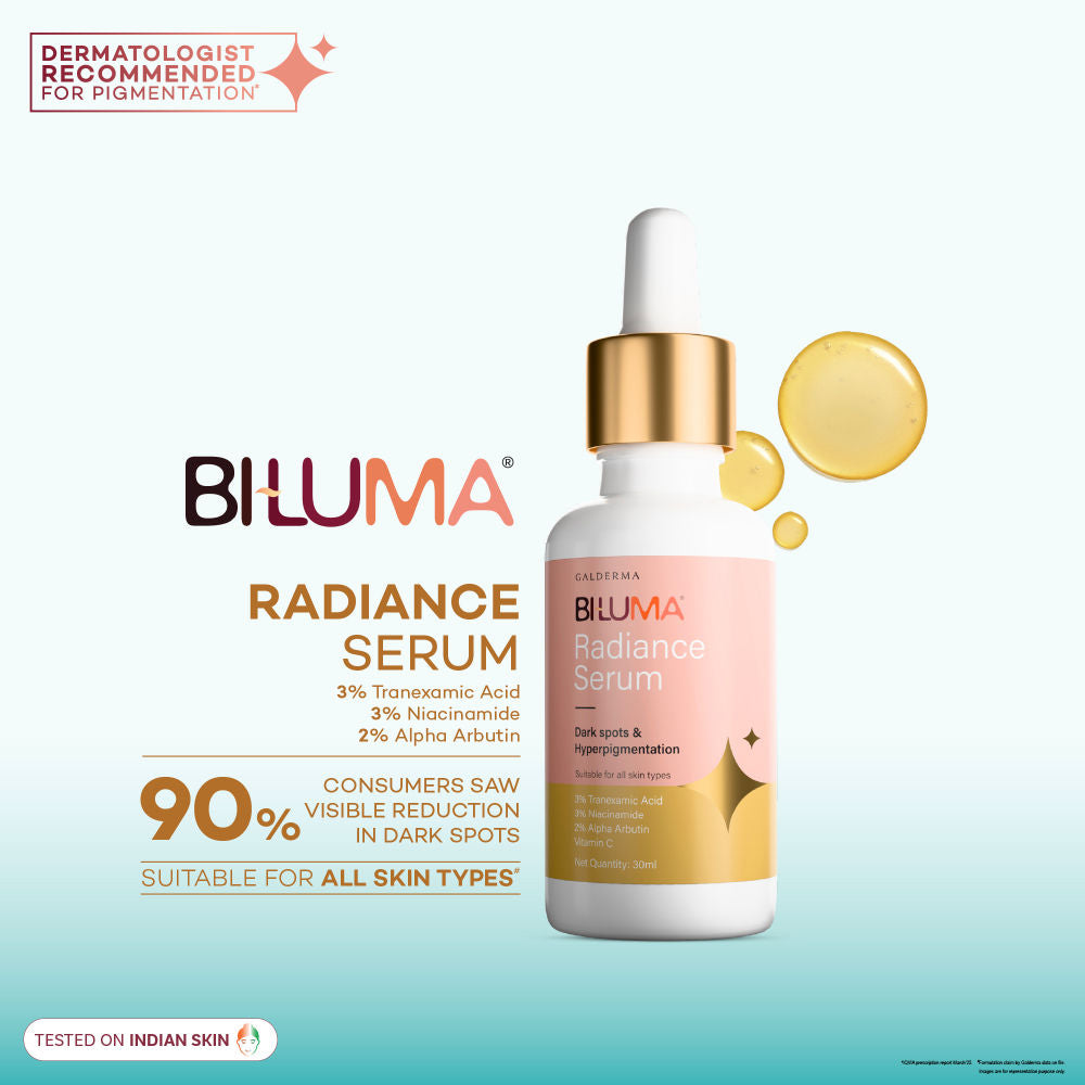 Biluma Radiance Serum with Niacinamide & Vitamin C, Reduces Pigmentation & Evens Skin Tone
