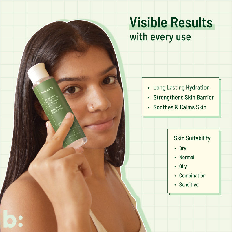 Biocule Aqua Boost Hydrating Face Toner - For All Skin Types