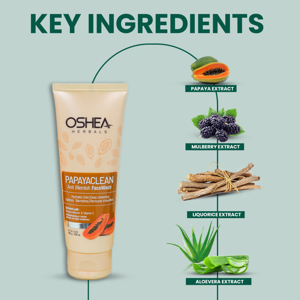 Oshea Herbals Papayaclean Anti Blemish Face Wash