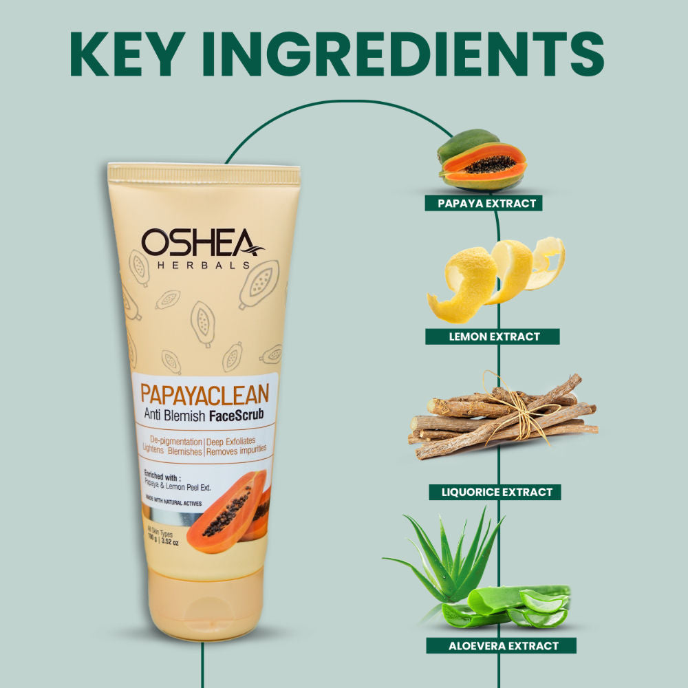 Oshea Herbals Papayaclean Anti Blemish Scrub