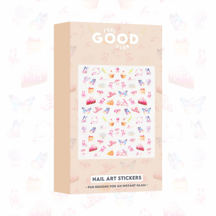Feel Good Club Sugar Rush Stickers For Quick Easy Nail Art - Peel & Apply On Dry Nail Polish Enamel