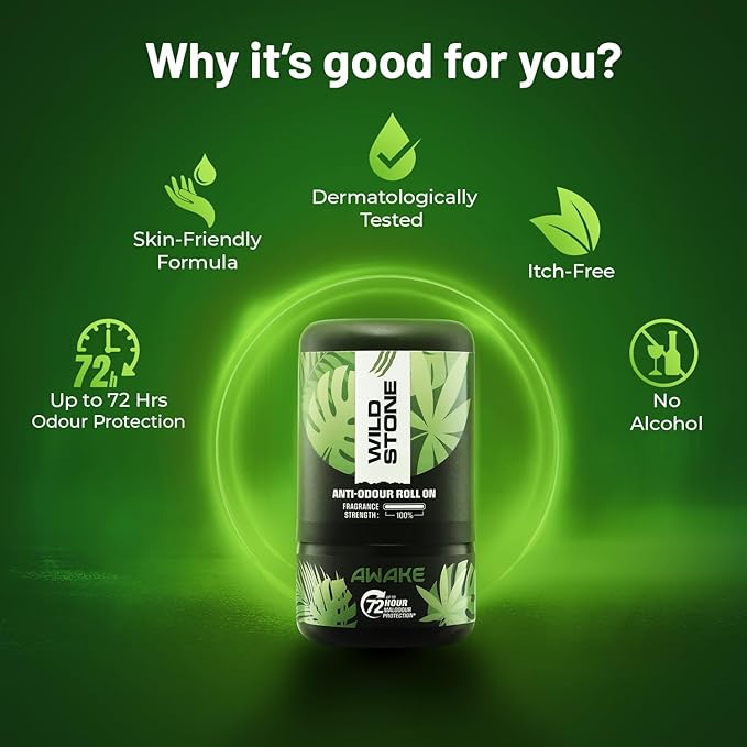 Wild Stone Awake Anti Odour Roll On