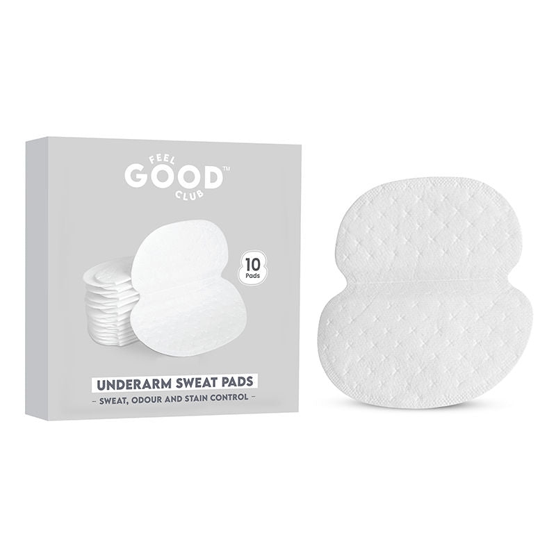 Feel Good Club Underarm Sweat Pads - 10 Pcs For Men & Women To Absorb Sweat Prevent Stains & Odour