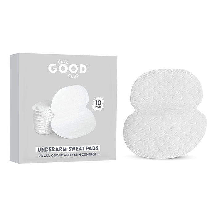 Feel Good Club Underarm Sweat Pads - 10 Pcs For Men & Women To Absorb Sweat Prevent Stains & Odour