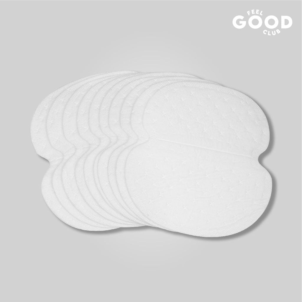 Feel Good Club Underarm Sweat Pads - 10 Pcs For Men & Women To Absorb Sweat Prevent Stains & Odour