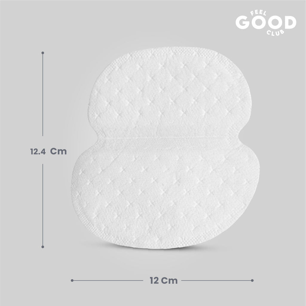 Feel Good Club Underarm Sweat Pads - 10 Pcs For Men & Women To Absorb Sweat Prevent Stains & Odour