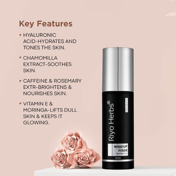 Riyo Herbs Matte Finish Makeup Fixer Moringa Infused Elegance for smug free makeup