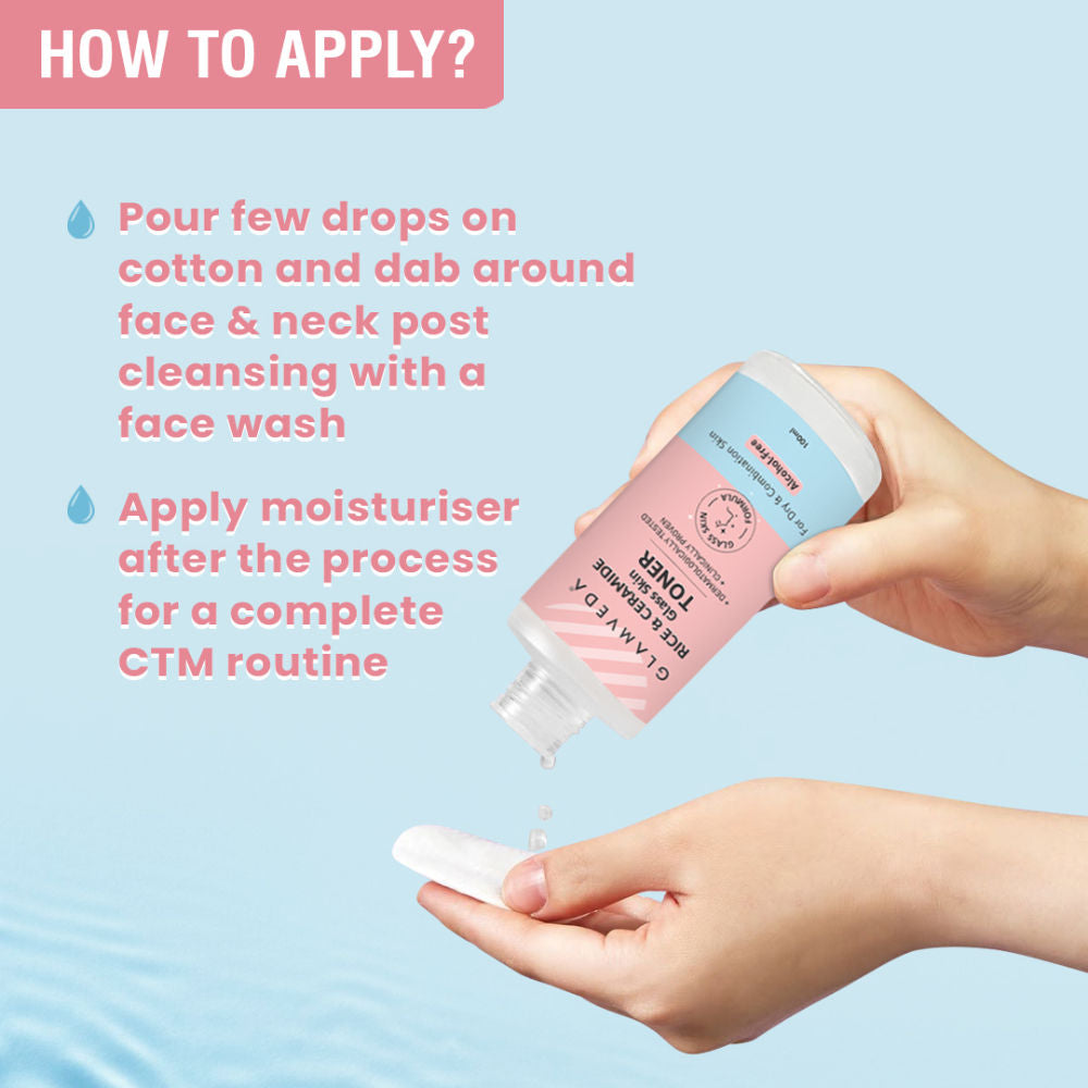 Glamveda Korean Glass Skin Rice & Ceramide Water Toner