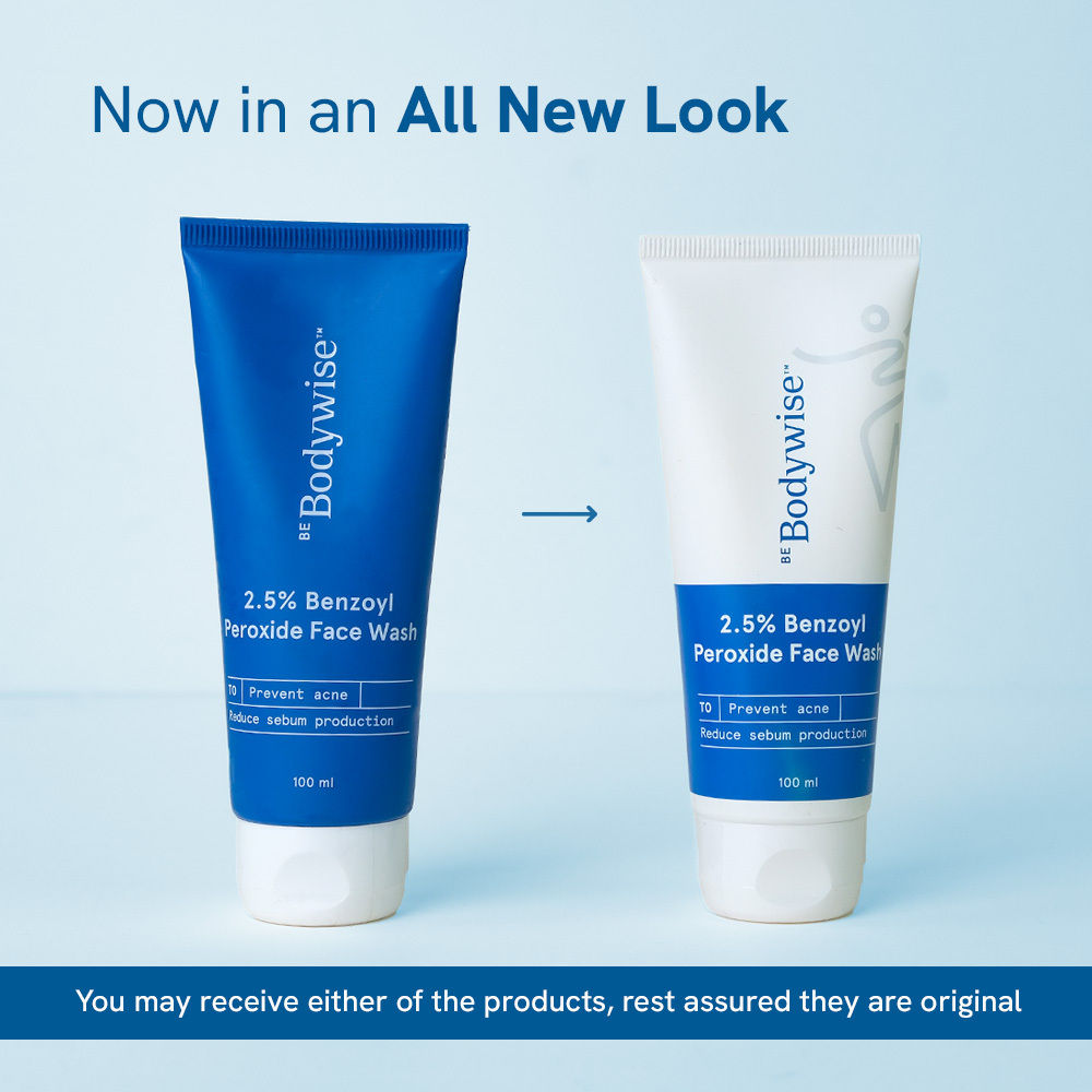 Be Bodywise 2.5% Benzoyl Peroxide Face Wash - For Preventing Acne & Deep Cleansing Pores